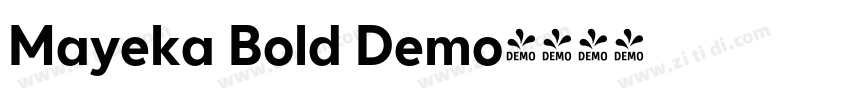 Mayeka Bold Demo字体转换